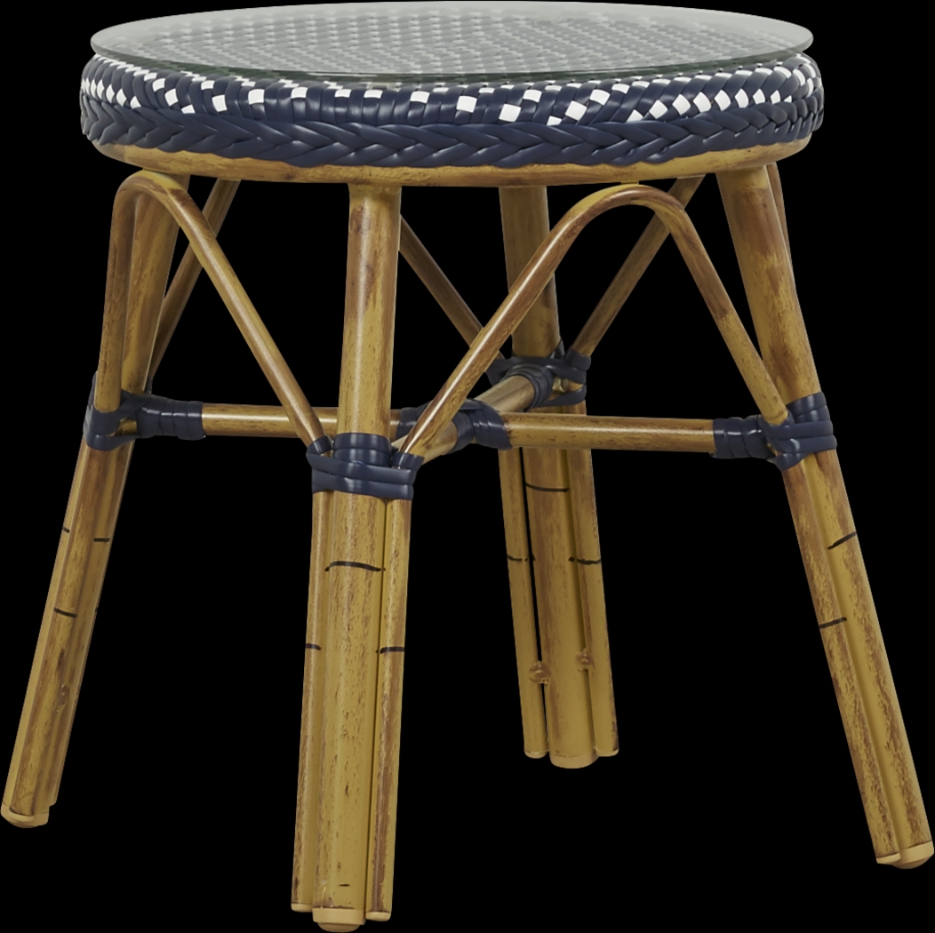 Juliette Blue Outdoor Side Table - Thumbnail - Image 1