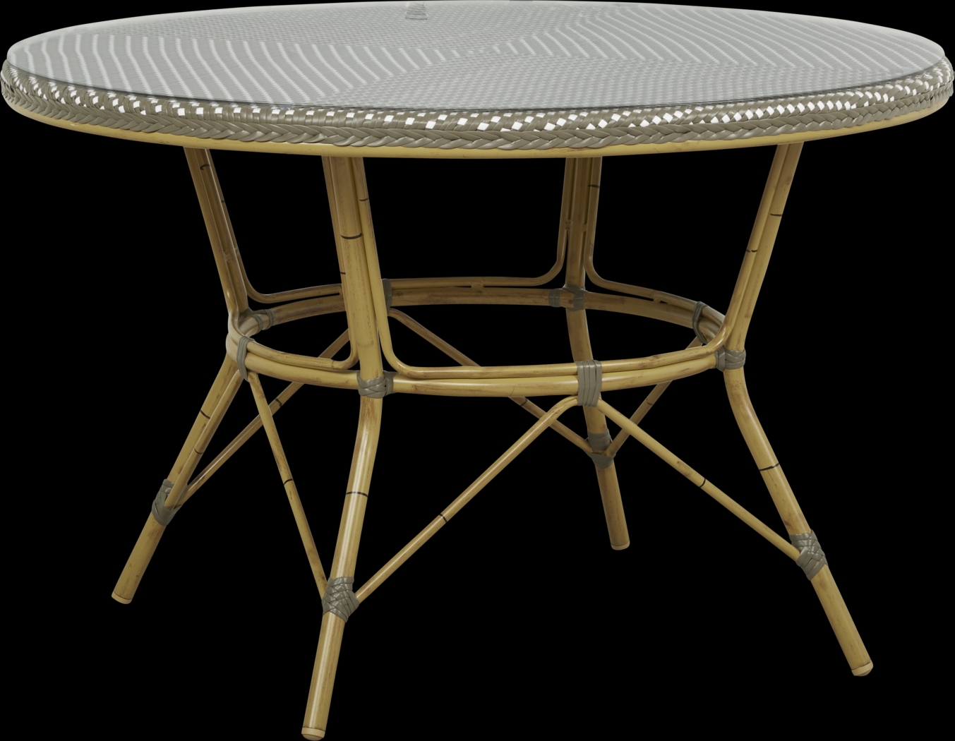 Juliette Gray 47 in. Round Outdoor Dining Table - Thumbnail - Image 1