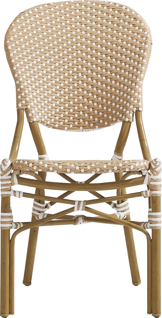 Juliette II White 5 Pc Outdoor Dining Set with Brown Chairs - Thumbnail - Image 6