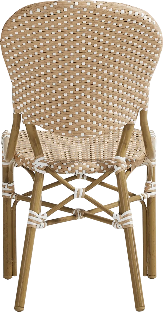 Juliette II White 5 Pc Outdoor Dining Set with Brown Chairs - Thumbnail - Image 7