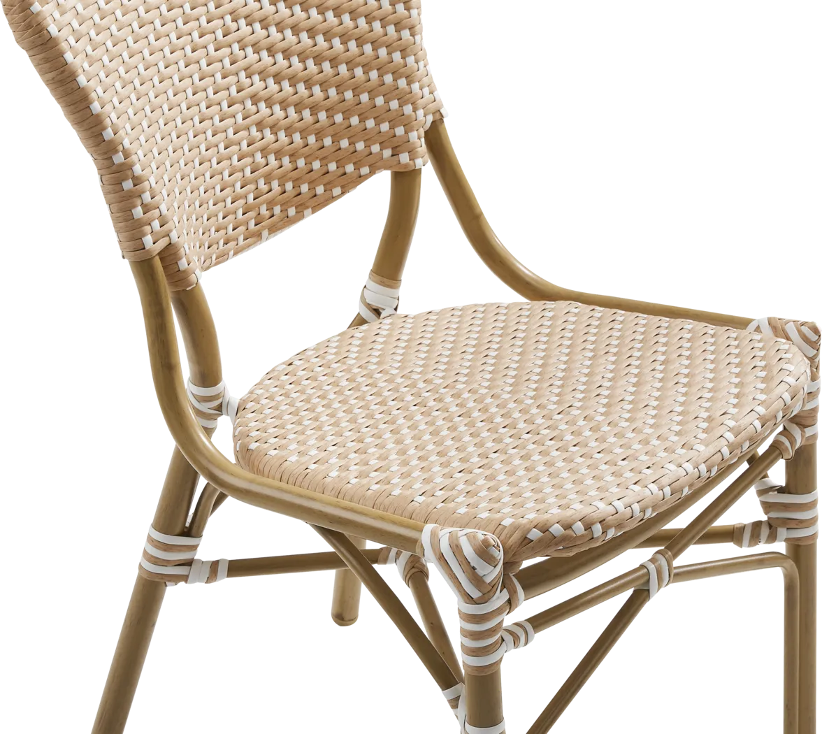 Juliette II White 5 Pc Outdoor Dining Set with Brown Chairs - Thumbnail - Image 8