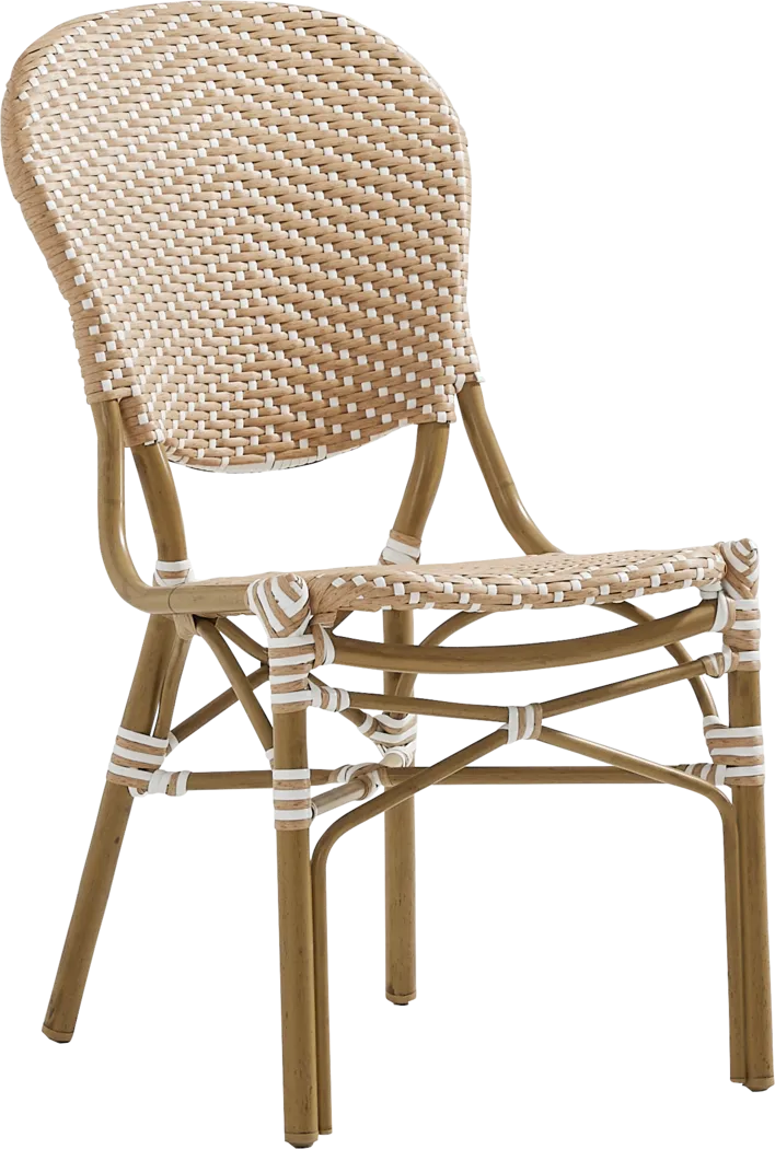 Juliette II White 5 Pc Outdoor Dining Set with Brown Chairs - Thumbnail - Image 5