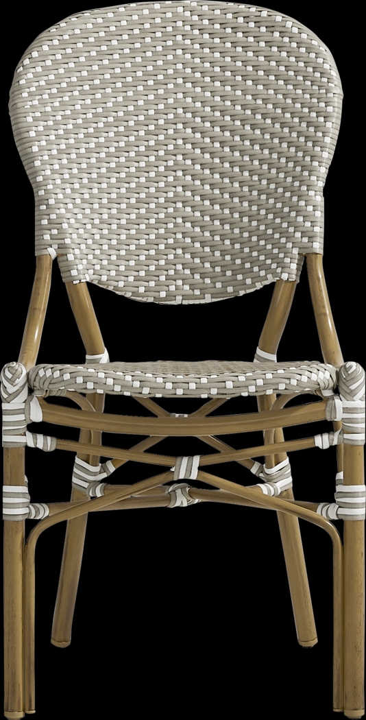 Juliette II Gray Outdoor Side Chair - Thumbnail - Image 2