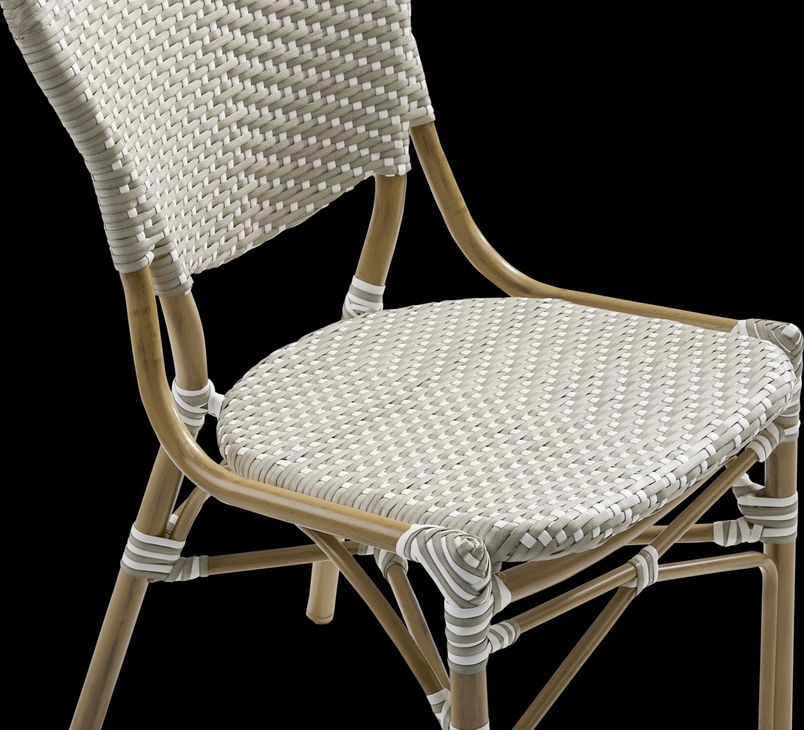 Juliette II Gray Outdoor Side Chair - Thumbnail - Image 4