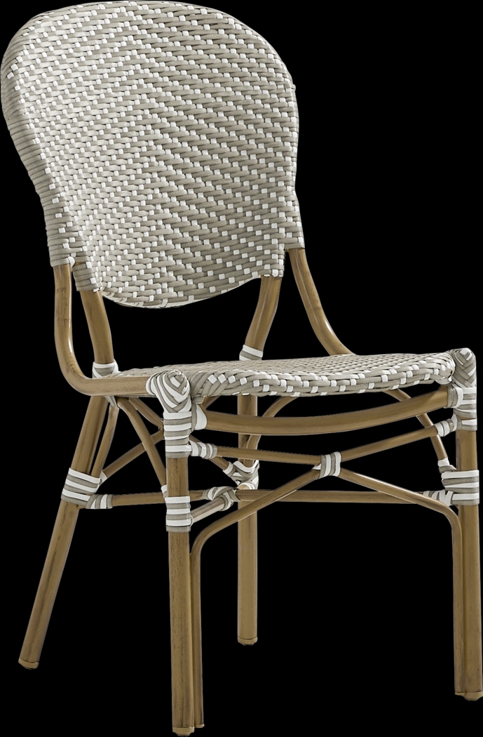 Juliette II Gray Outdoor Side Chair - Thumbnail - Image 1