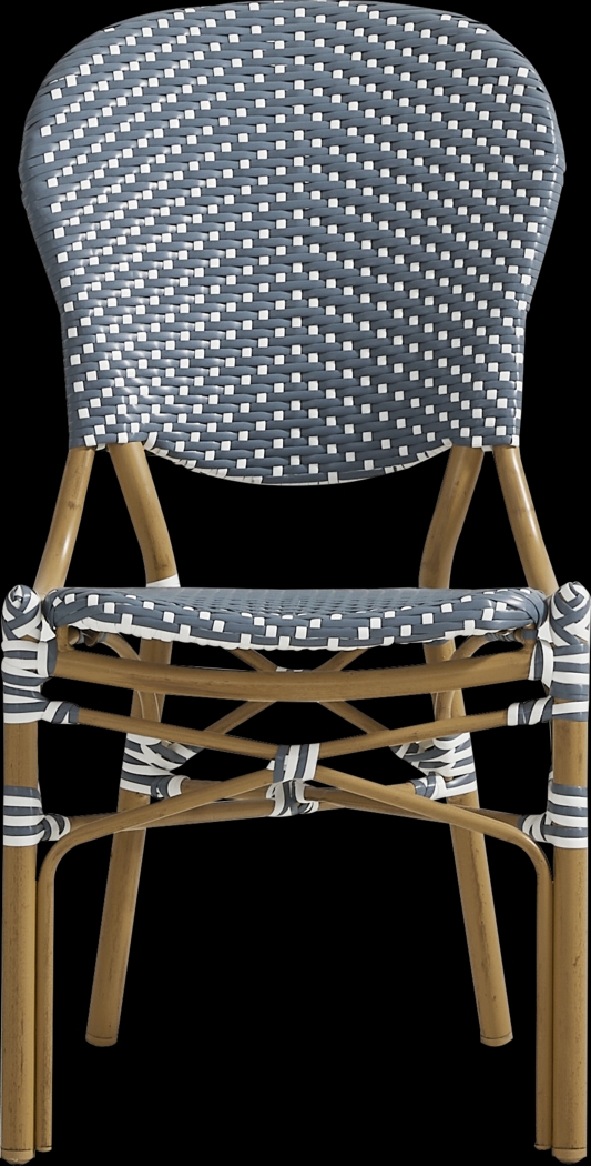 Juliette II Navy Outdoor Side Chair - Thumbnail - Image 3