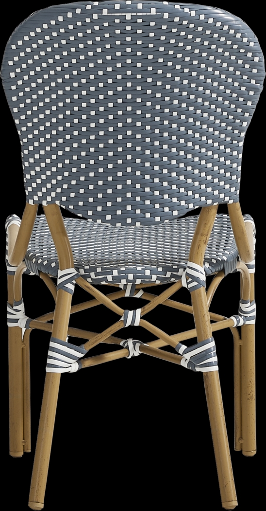 Juliette II Navy Outdoor Side Chair - Thumbnail - Image 4