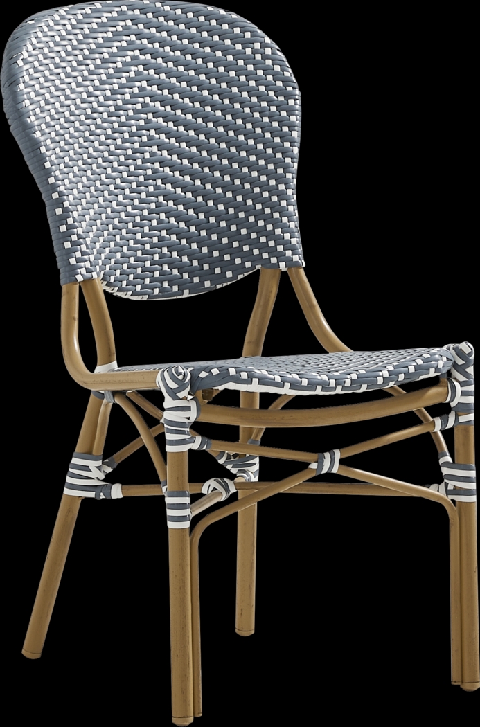 Juliette II Navy Outdoor Side Chair - Thumbnail - Image 1