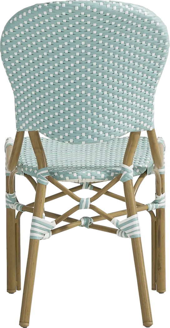 Juliette II White 3 Pc Outdoor Dining Set with Sky Chairs - Thumbnail - Image 7