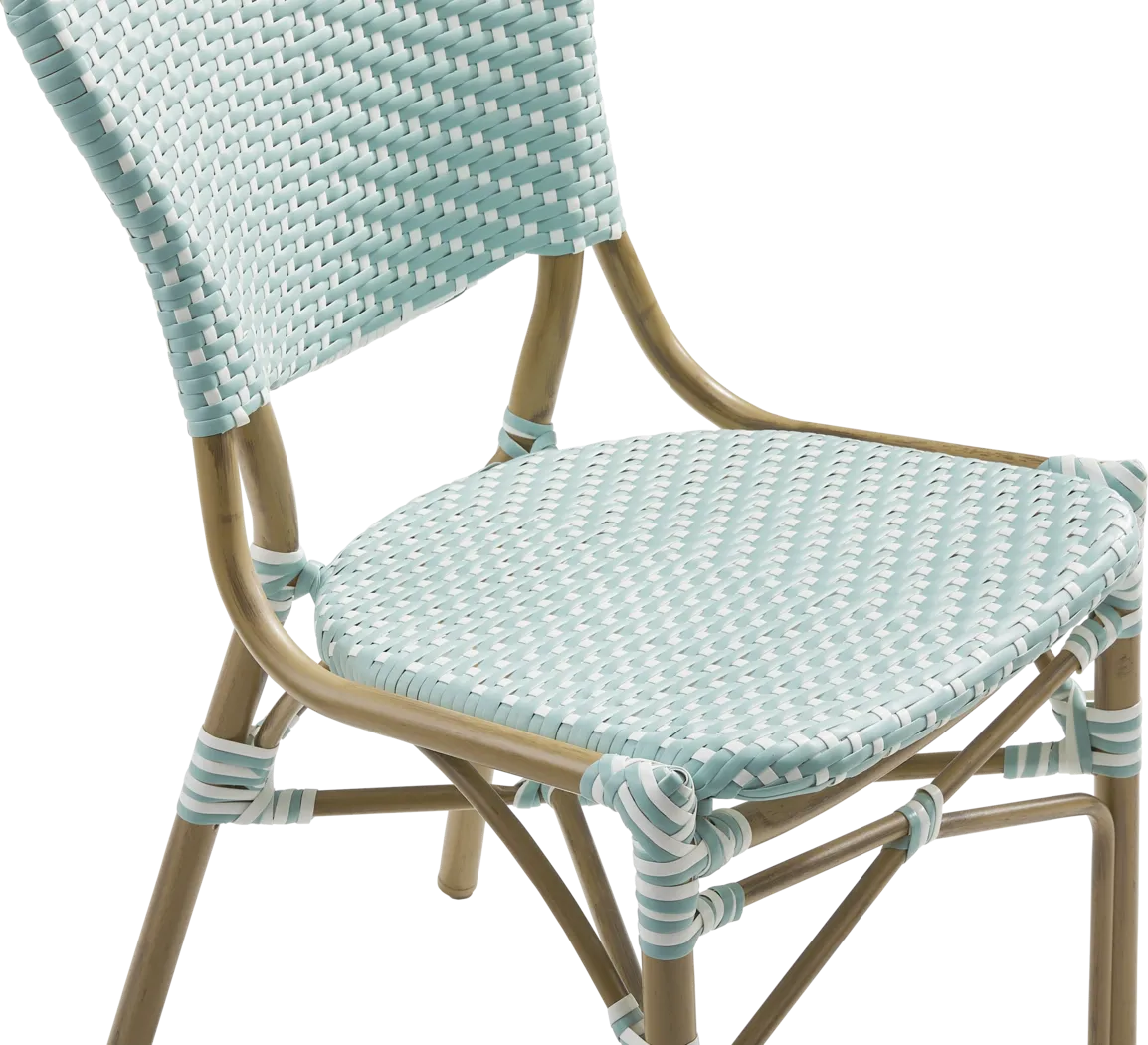 Juliette II White 3 Pc Outdoor Dining Set with Sky Chairs - Thumbnail - Image 8