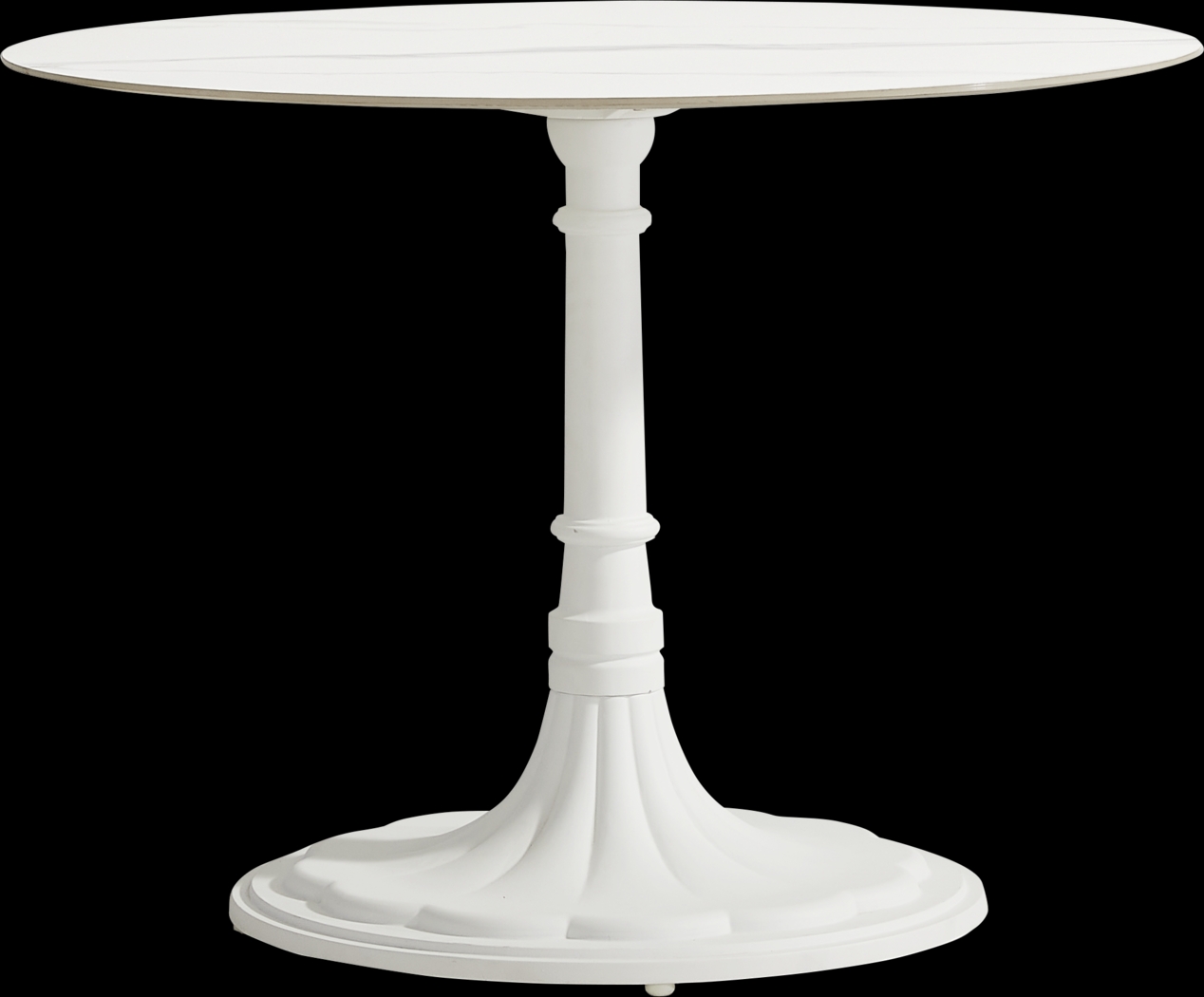 Juliette II White 5 Pc Outdoor Dining Set with Gray Chairs - Thumbnail - Image 2