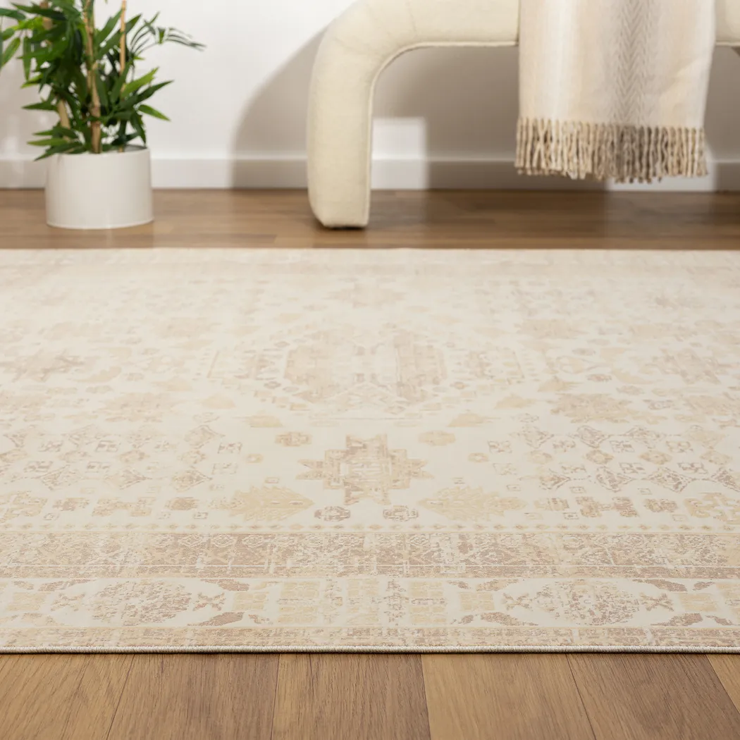 Jumu Beige 5'3 x 7' Rug - Thumbnail - Image 4