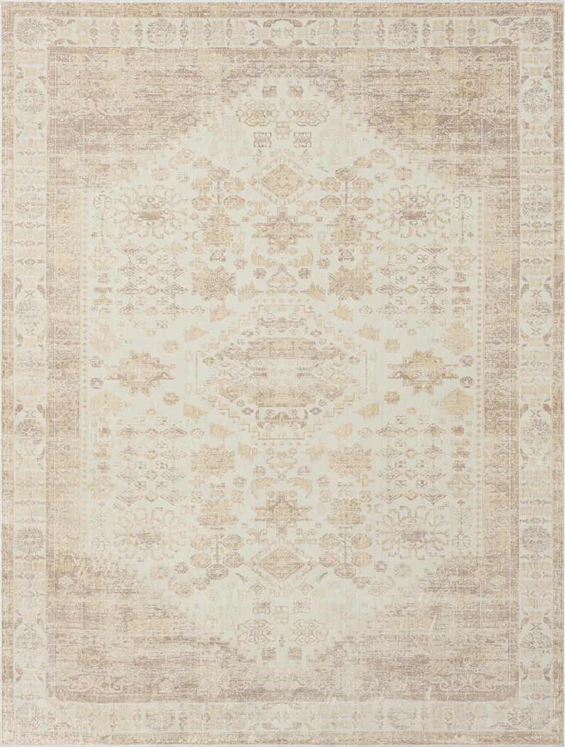 Jumu Beige 5'3 x 7' Rug - Thumbnail - Image 1