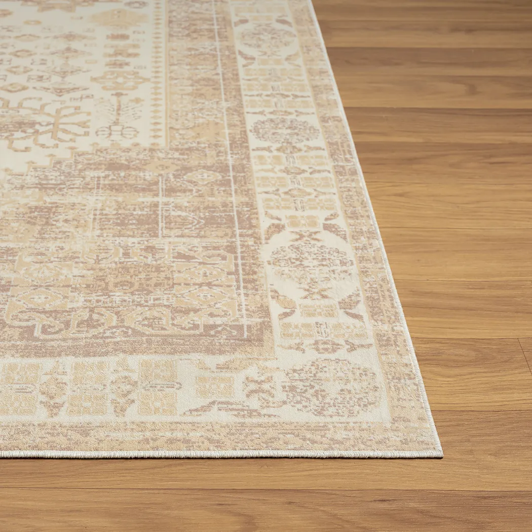 Jumu Beige 7'10 x 9'10 Rug - Thumbnail - Image 7