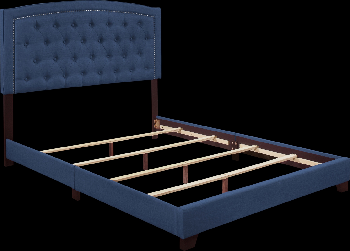 Juneberry Blue Full Upholstered Bed - Thumbnail - Image 4