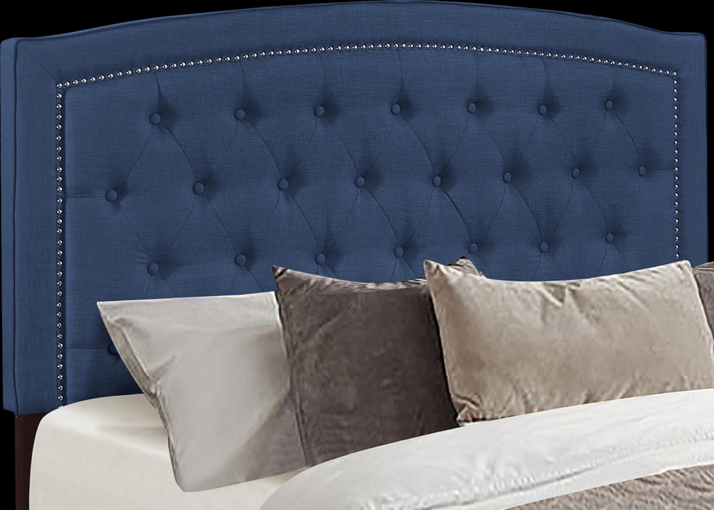 Juneberry Blue Queen Upholstered Bed - Thumbnail - Image 5