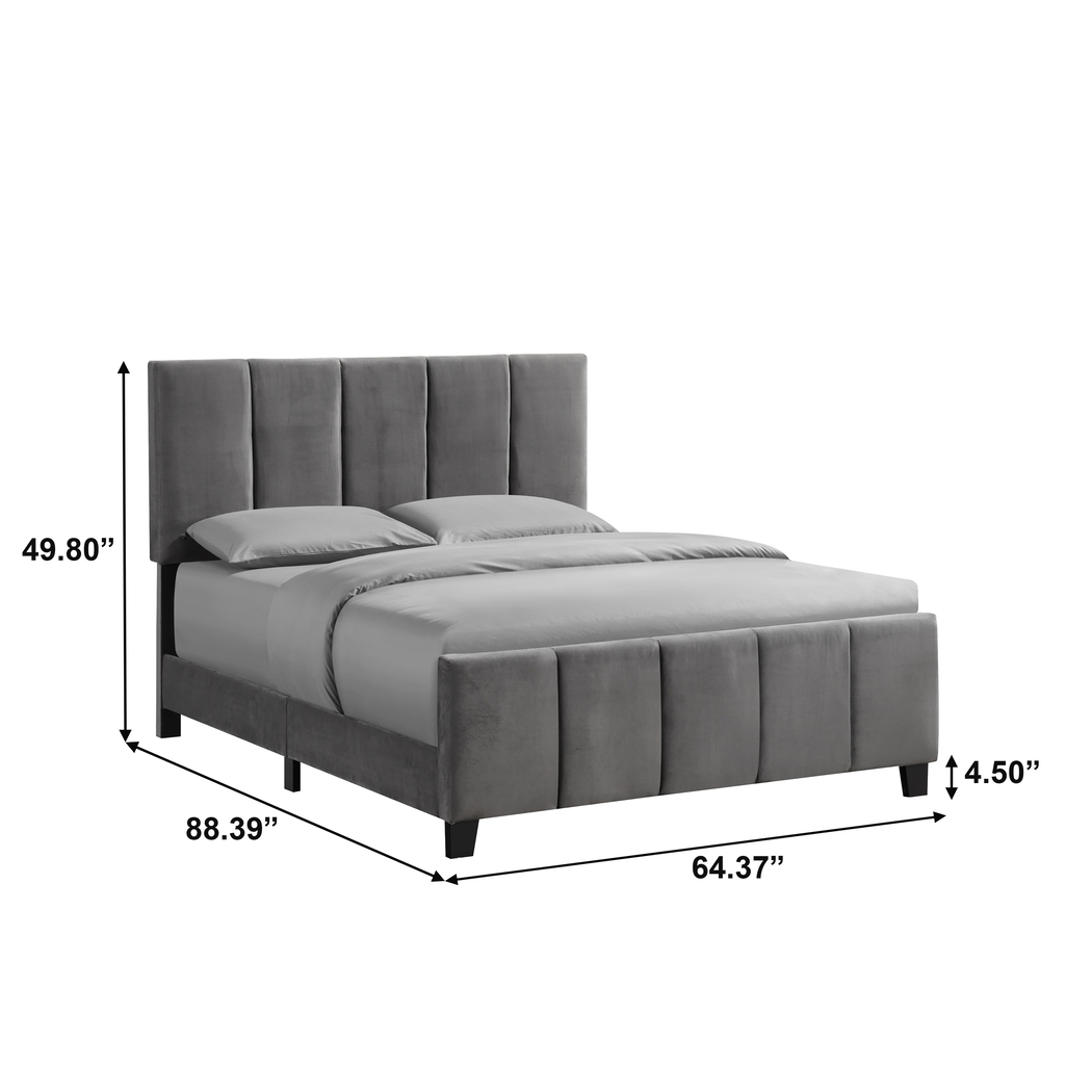Junewood Gray Queen Bed - Thumbnail - Image 8