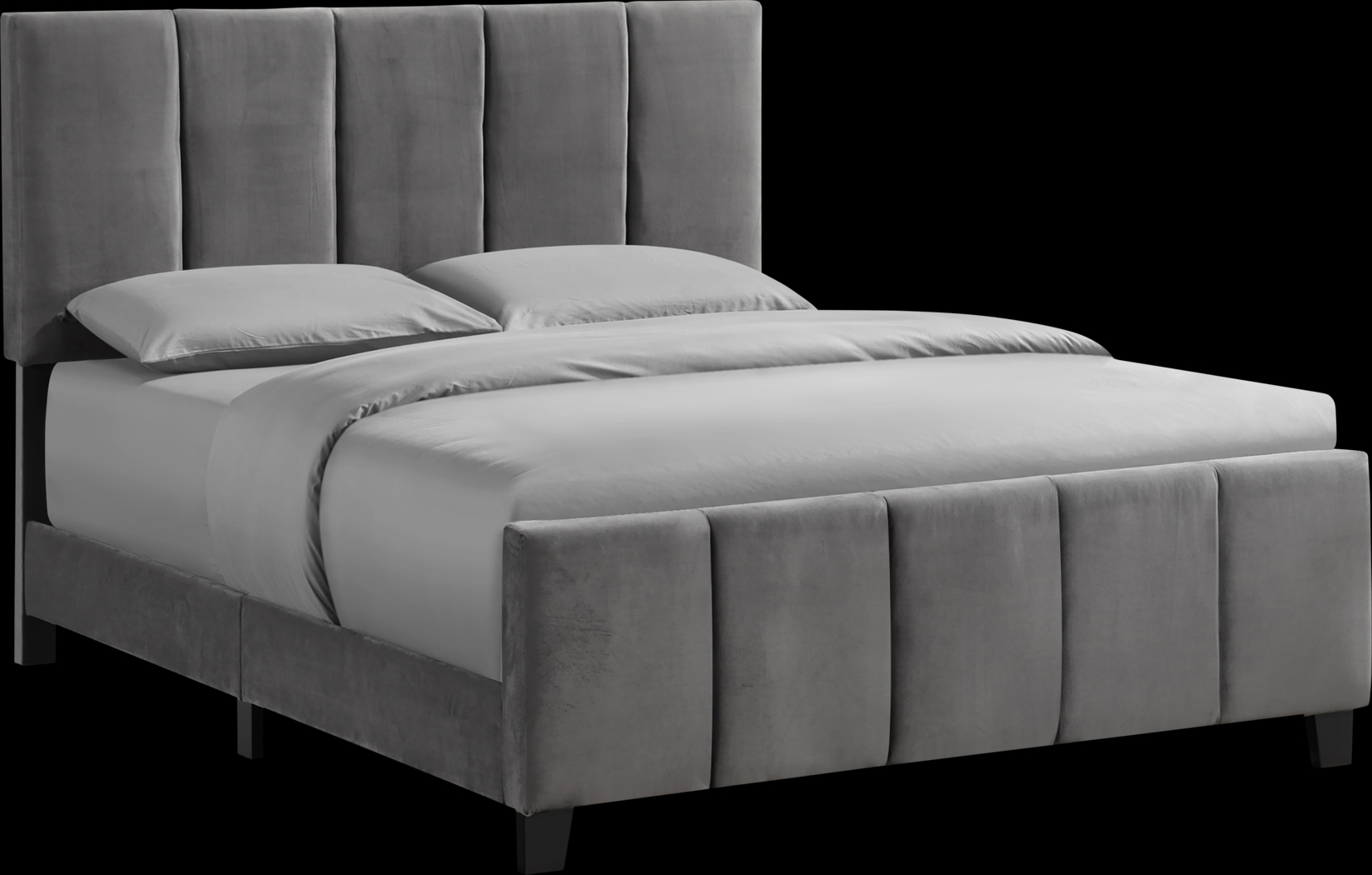 Junewood Gray Queen Bed - Thumbnail - Image 1