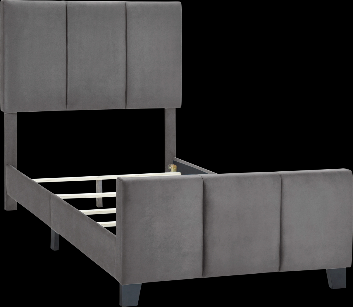 Junewood Gray Twin Bed - Thumbnail - Image 4