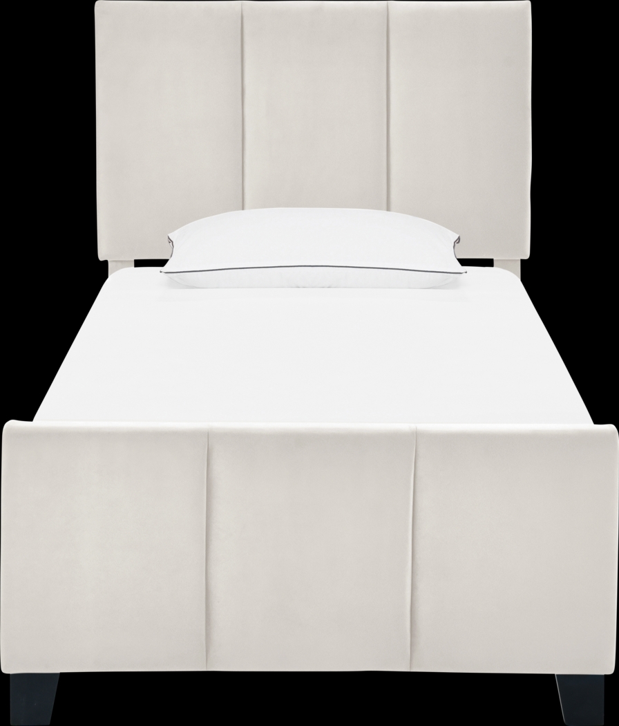 Junewood White Twin Bed - Thumbnail - Image 2