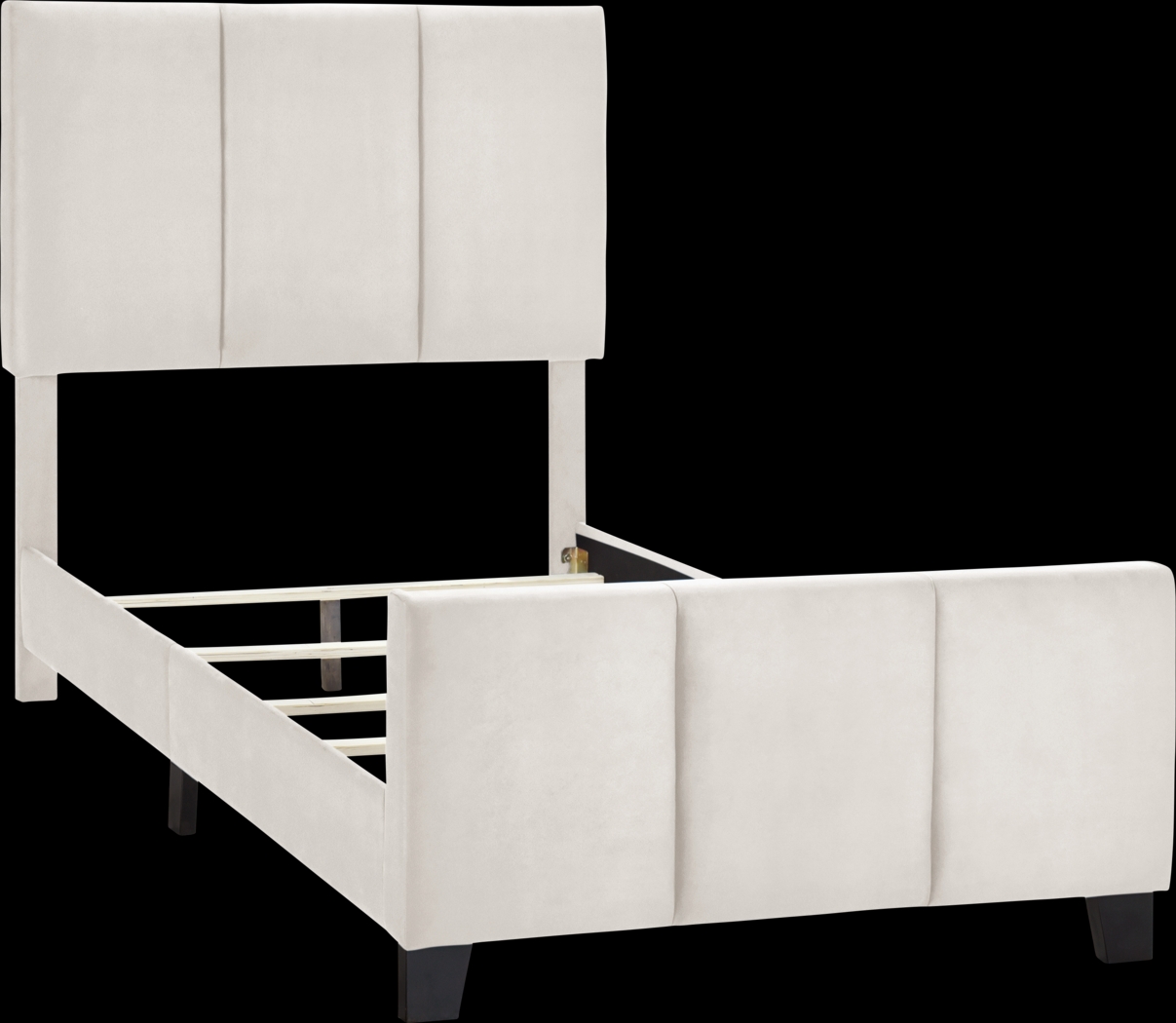 Junewood White Twin Bed - Thumbnail - Image 4