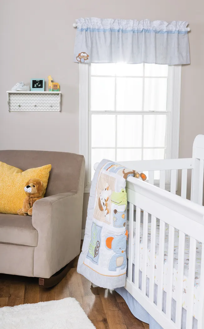 Jungle Whimsey Gray 6 Pc Baby Bedding Set - Thumbnail - Image 11