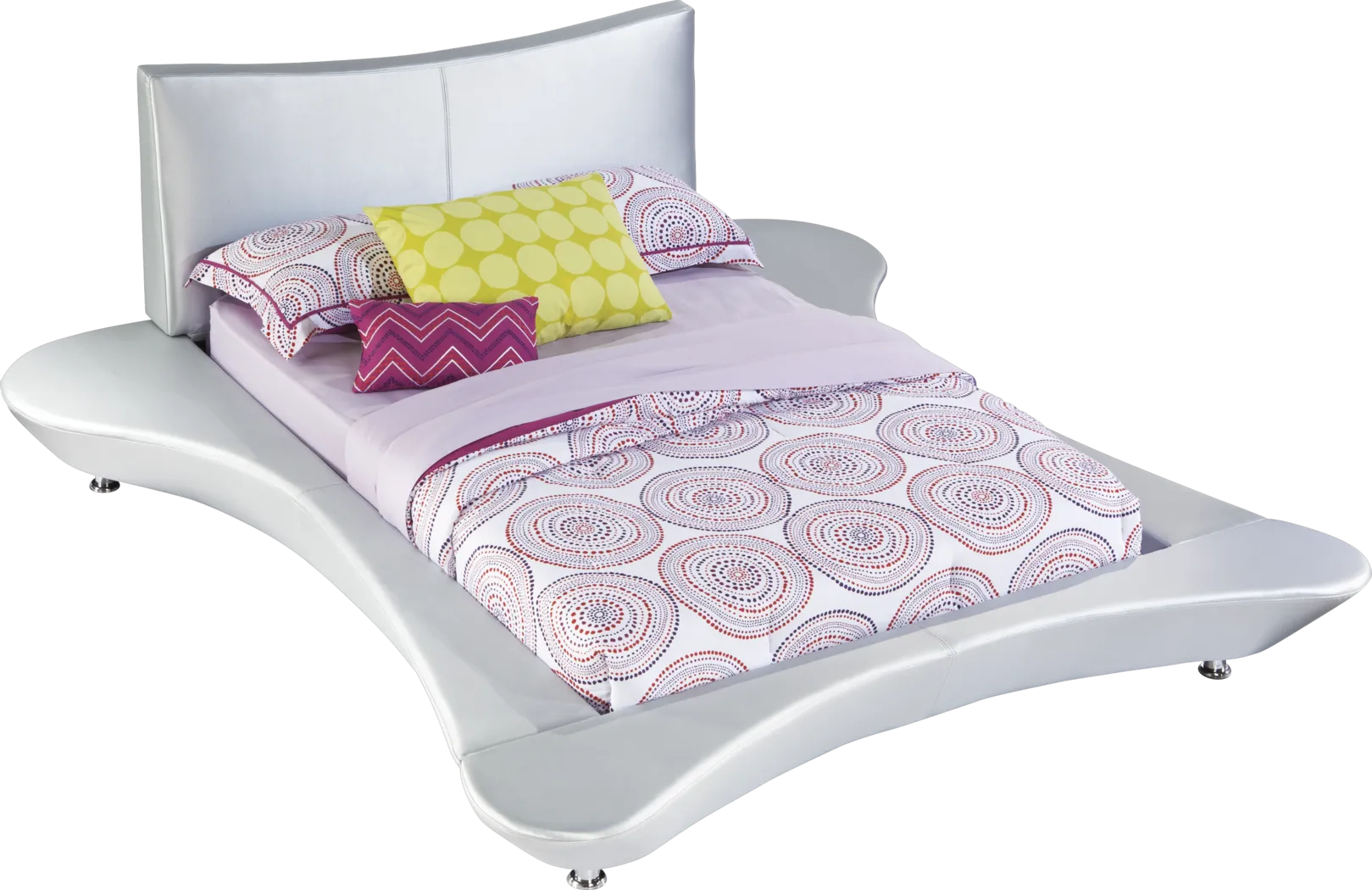 Jupiter Silver 4 Pc Twin Bed - Thumbnail - Image 1