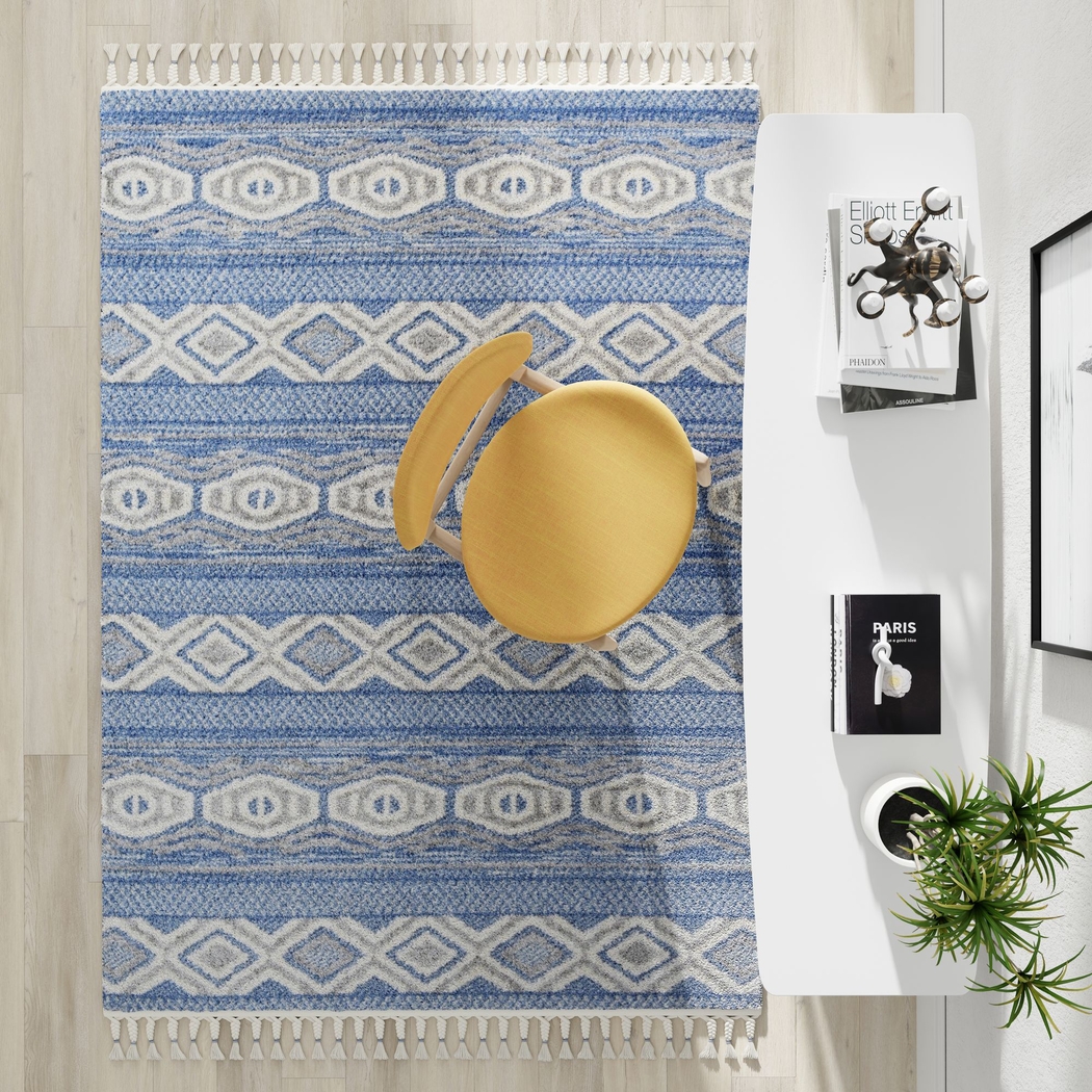 Jushou Blue 5' x 7' Rug - Thumbnail - Image 5