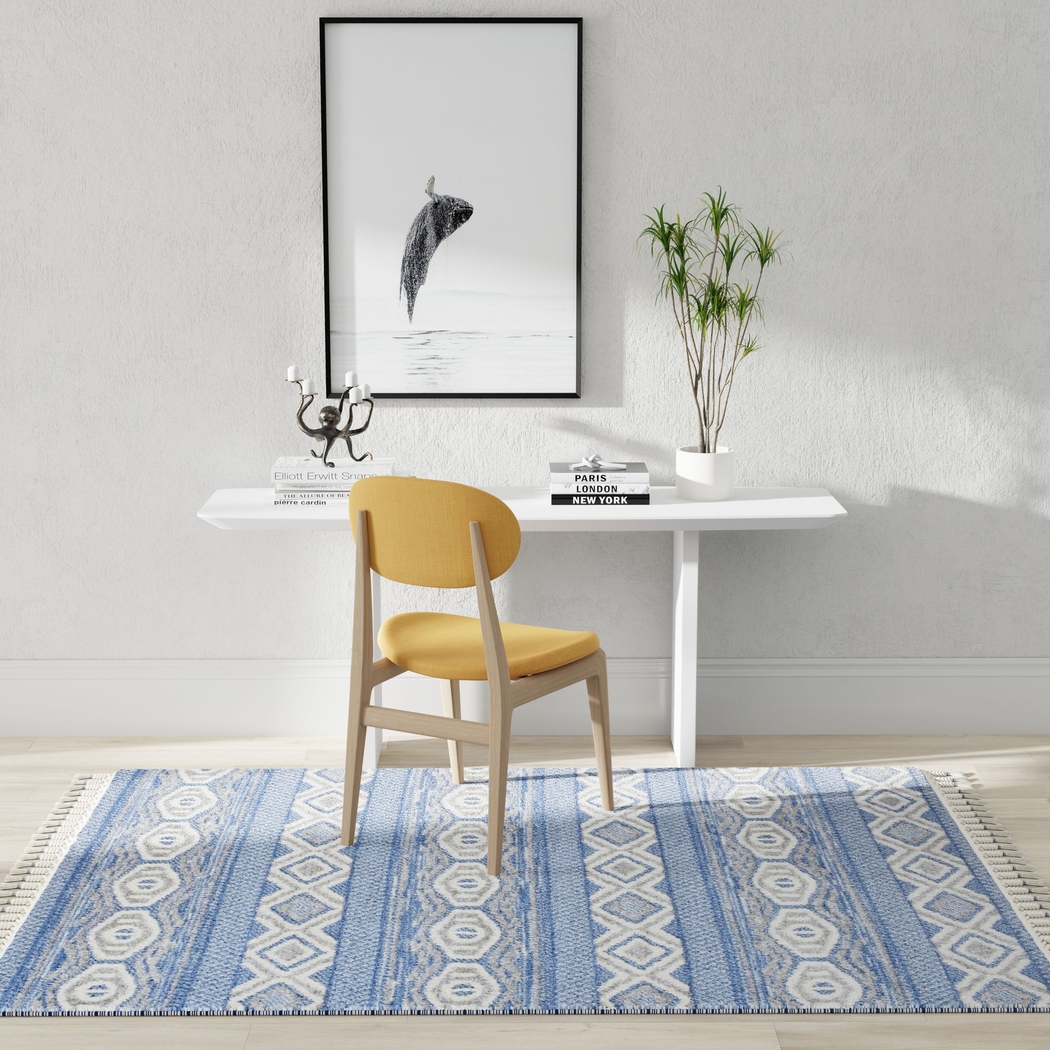 Jushou Blue 5' x 7' Rug - Thumbnail - Image 6