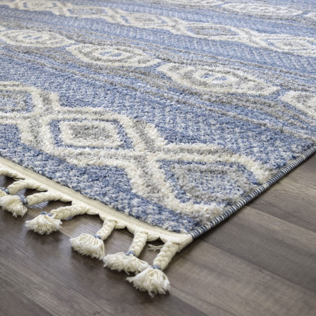 Jushou Blue 8'3 x 10' Rug - Thumbnail - Image 4