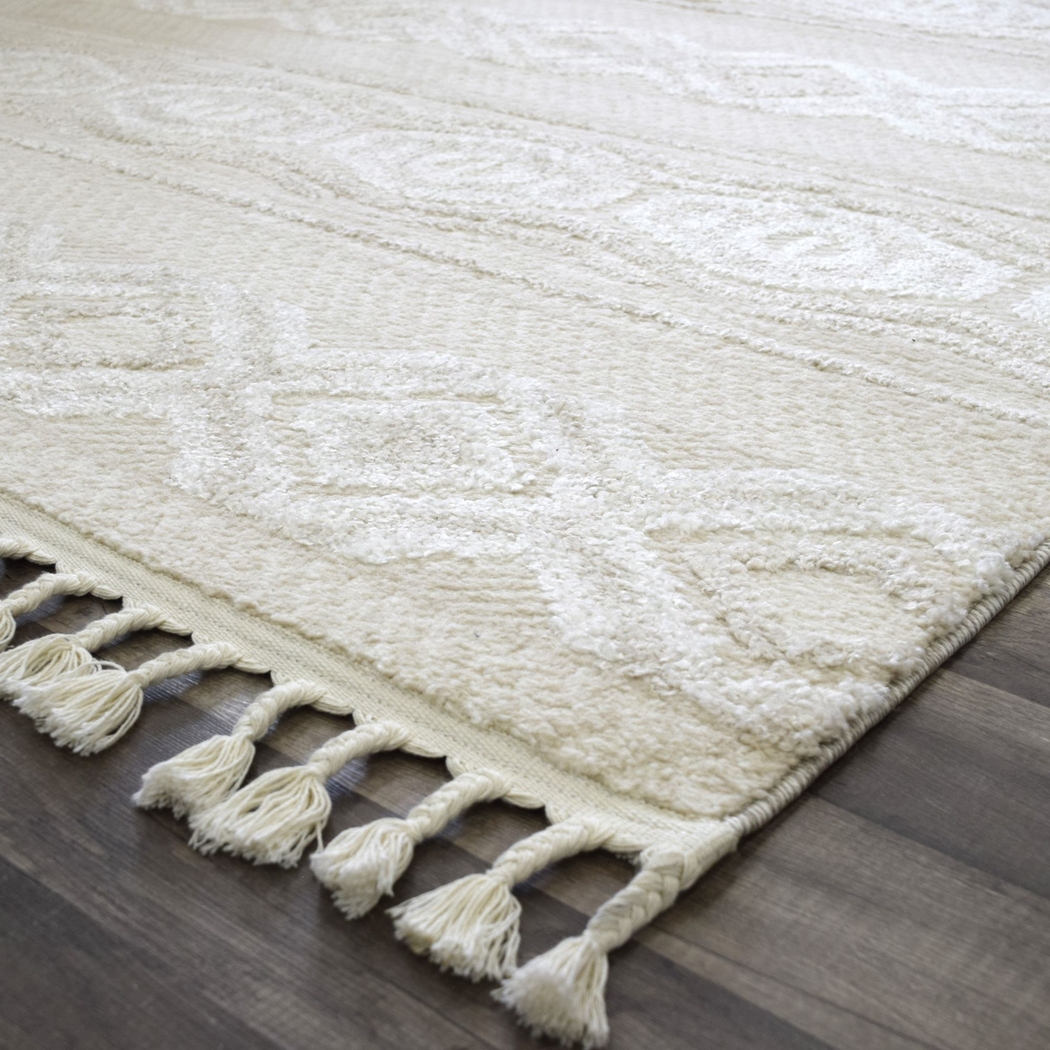 Jushou White/Tan 8'3 x 10' Rug - Thumbnail - Image 3