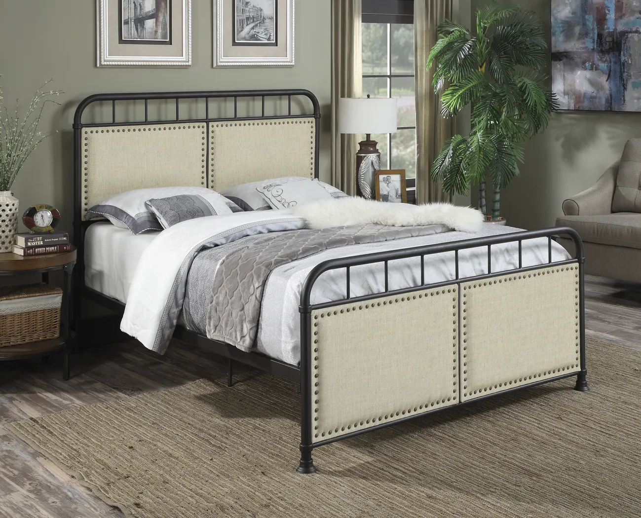 Justina White Queen Panel Bed - Thumbnail - Image 2