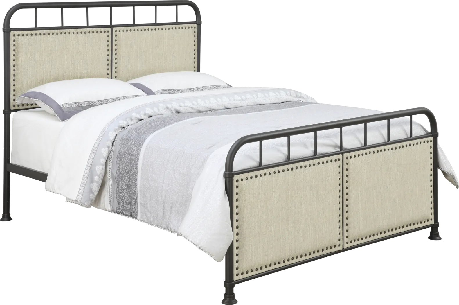 Justina White Queen Panel Bed - Thumbnail - Image 1