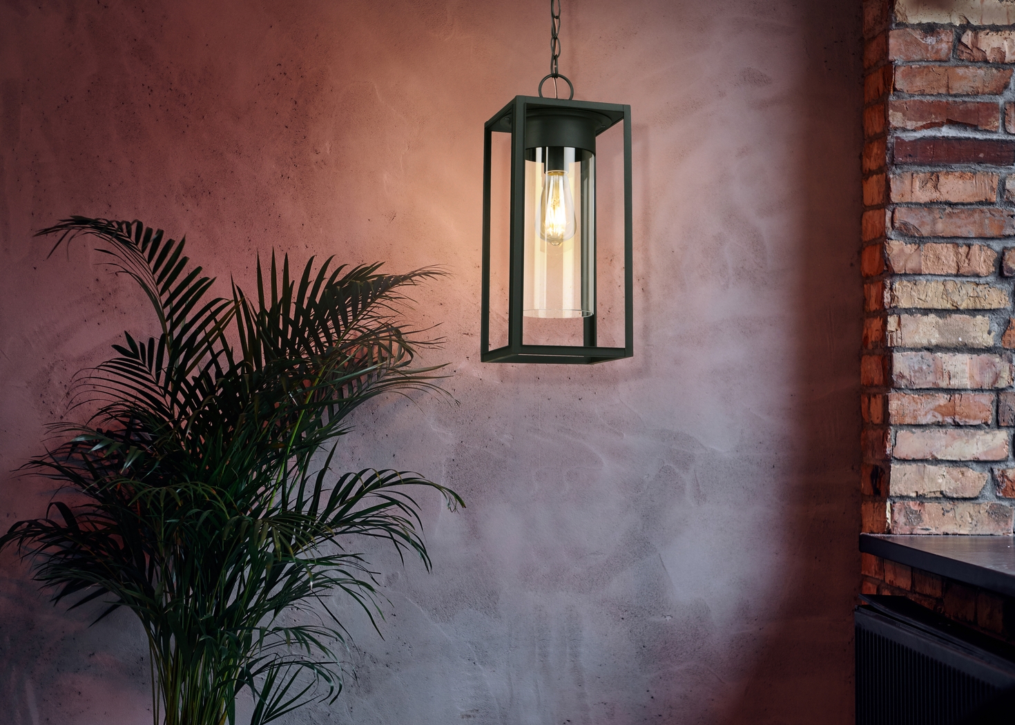 Justine Circle Black Outdoor Pendant - Thumbnail - Image 2