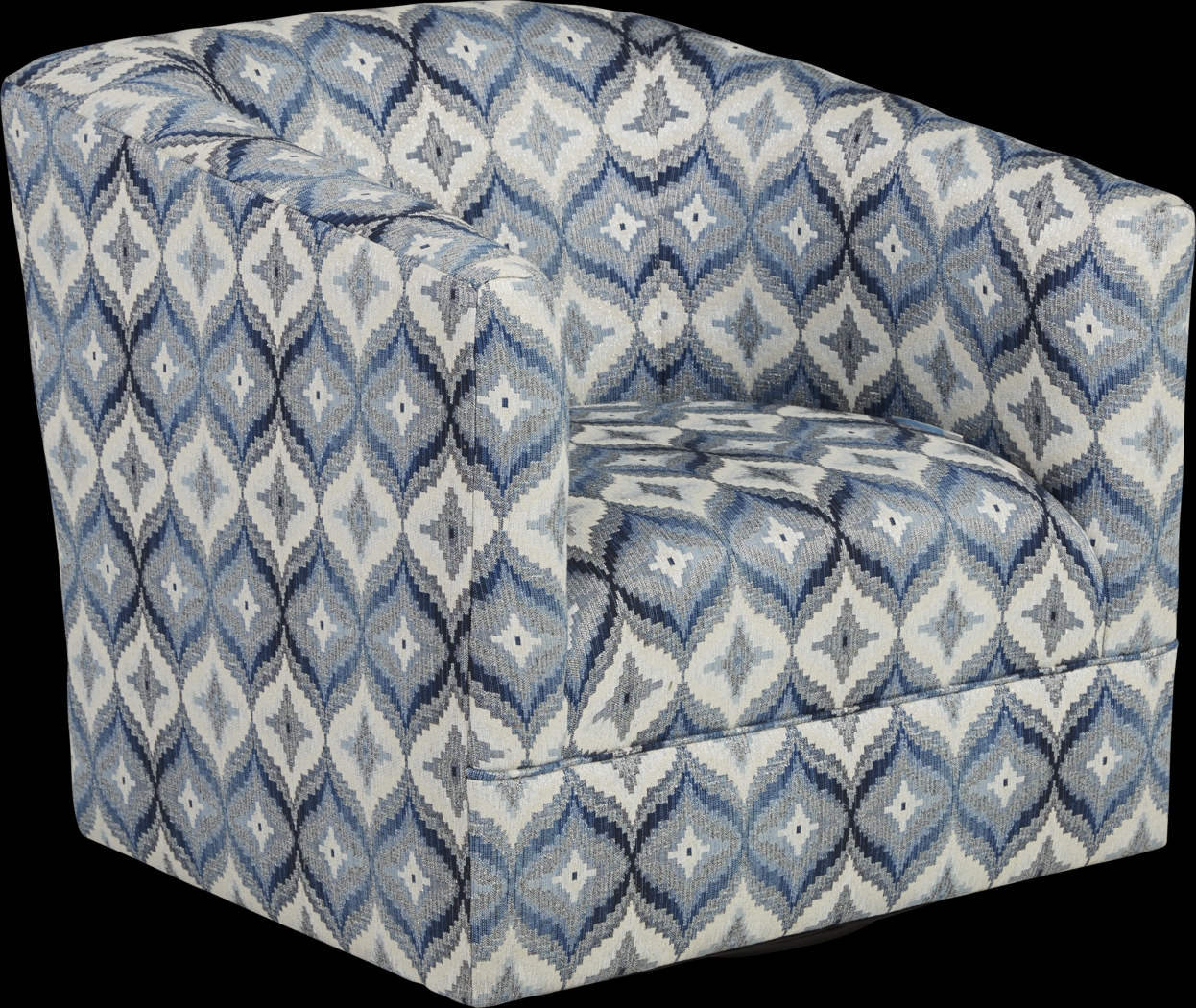 Justine Denim Accent Swivel Chair - Thumbnail - Image 1