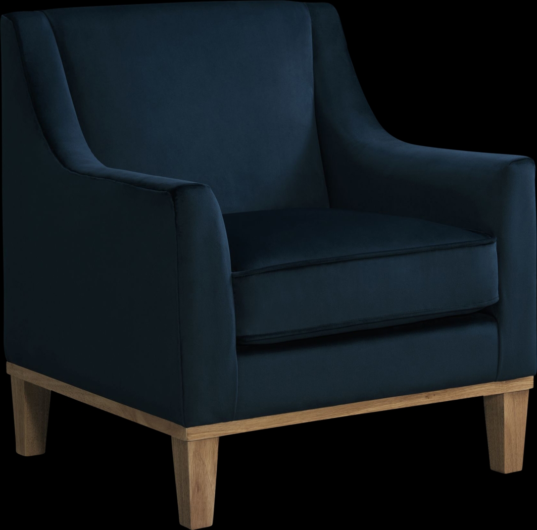 Kaali Dark Blue Accent Chair - Thumbnail - Image 1