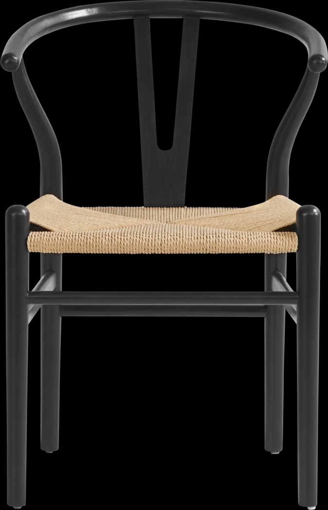 Kaarina White 5 Pc Round Dining Room with Black Chairs - Thumbnail - Image 4