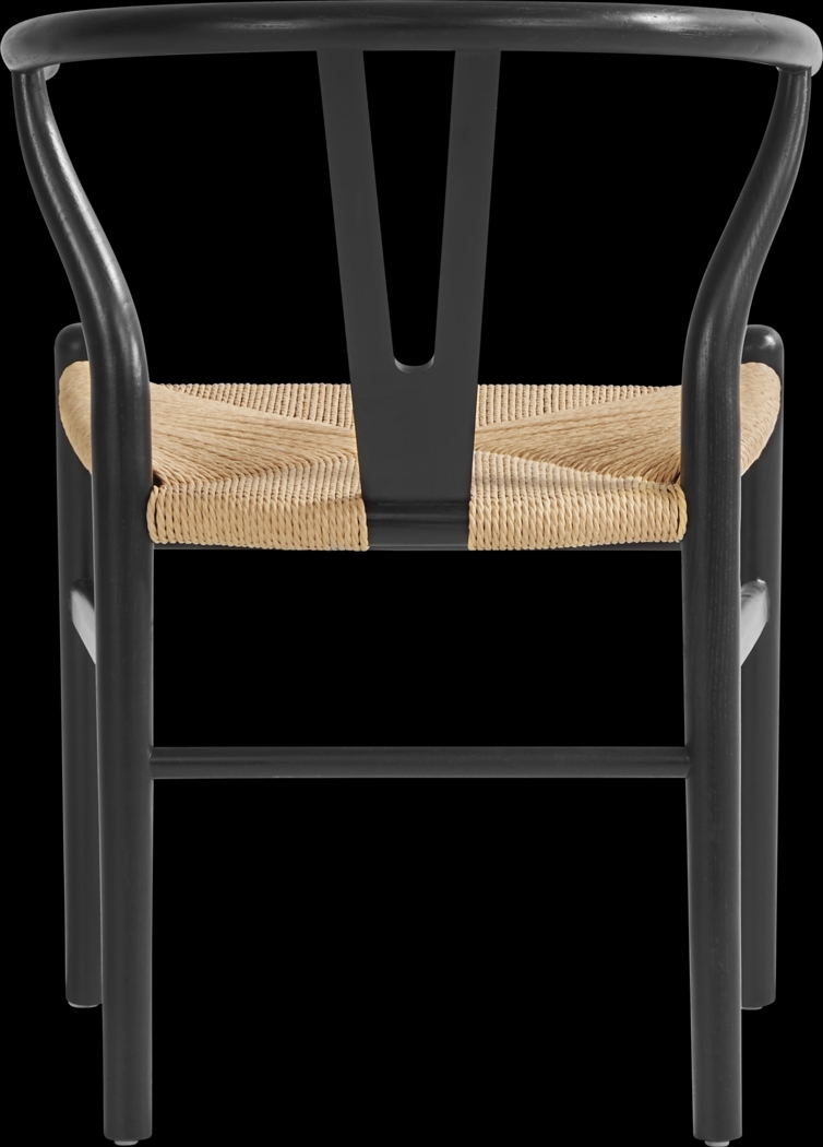 Kaarina White 5 Pc Round Dining Room with Black Chairs - Thumbnail - Image 5