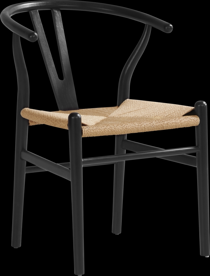 Kaarina White 5 Pc Round Dining Room with Black Chairs - Thumbnail - Image 3