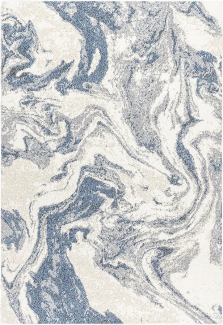 Kabarri Blue 7'10 x 10' Area Rug - Thumbnail - Image 1