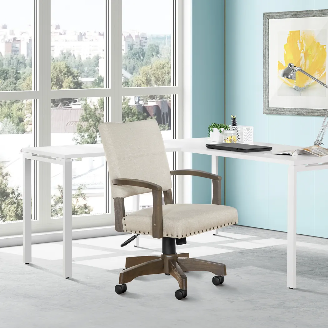 Kabasele Ivory Office Chair - Thumbnail - Image 2