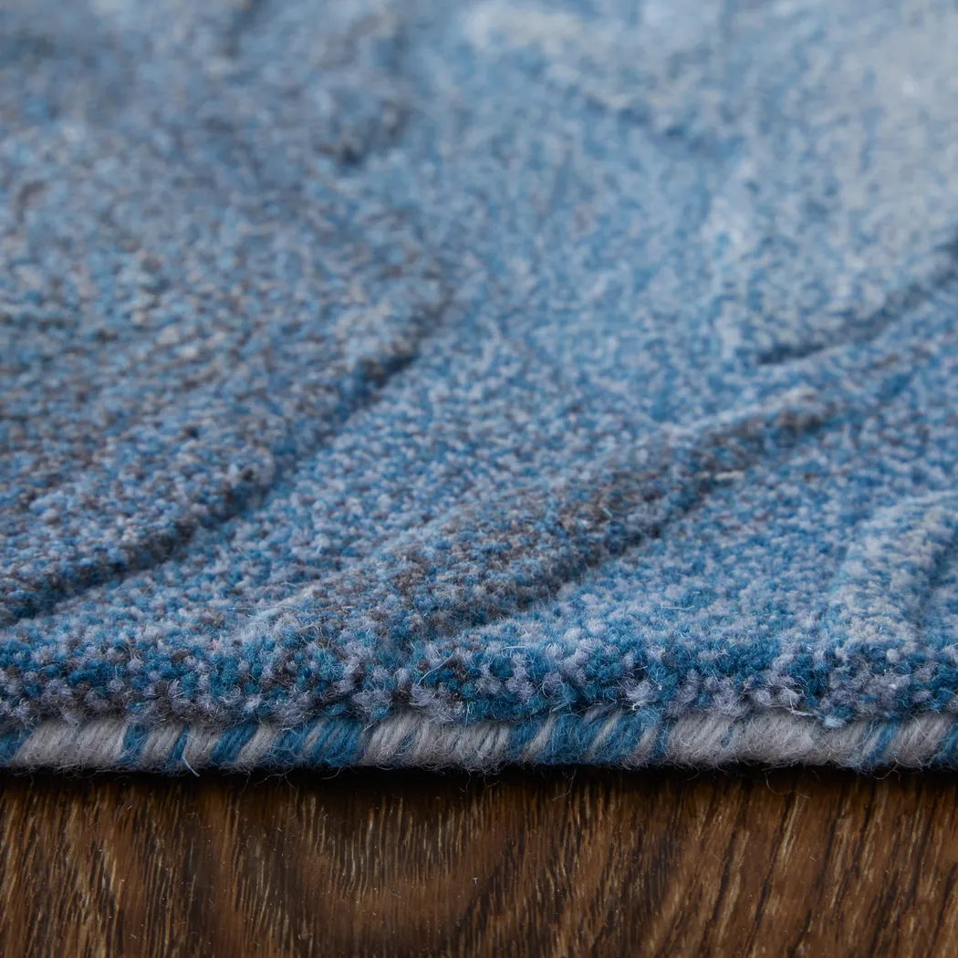 Kabil Blue/Black 4' x 6' Rug - Image 7
