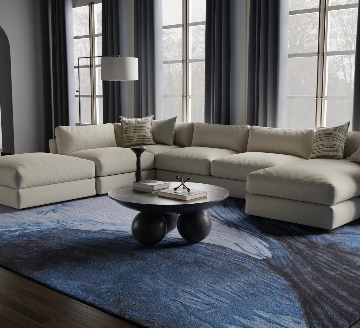 Kabil Blue/Black 8' x 10' Rug - Image 2