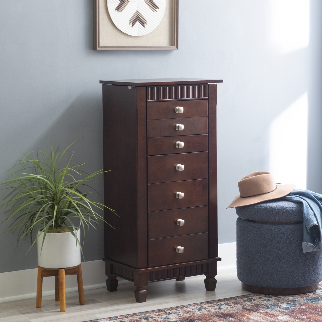 Kabrawa Brown Jewelry Armoire - Thumbnail - Image 2