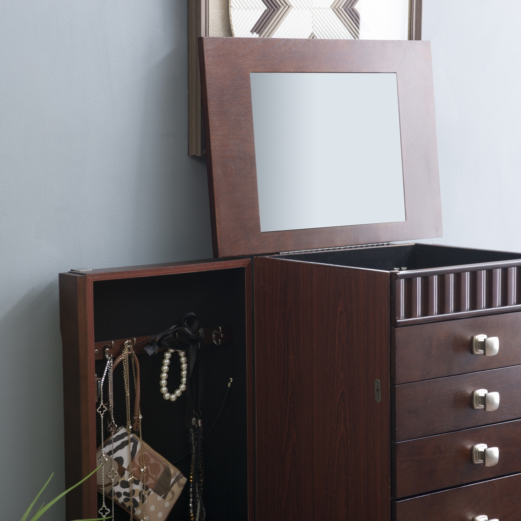 Kabrawa Brown Jewelry Armoire - Thumbnail - Image 12