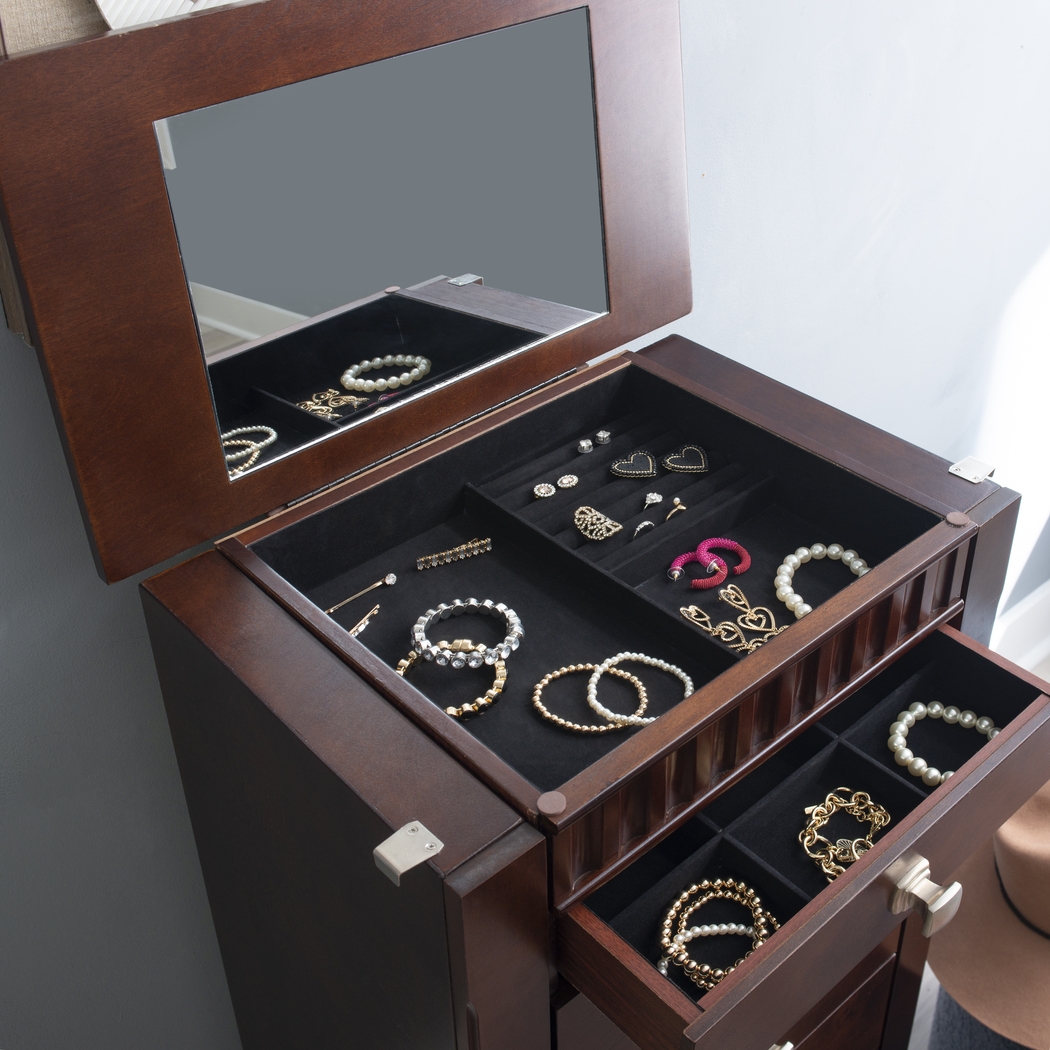 Kabrawa Brown Jewelry Armoire - Thumbnail - Image 13