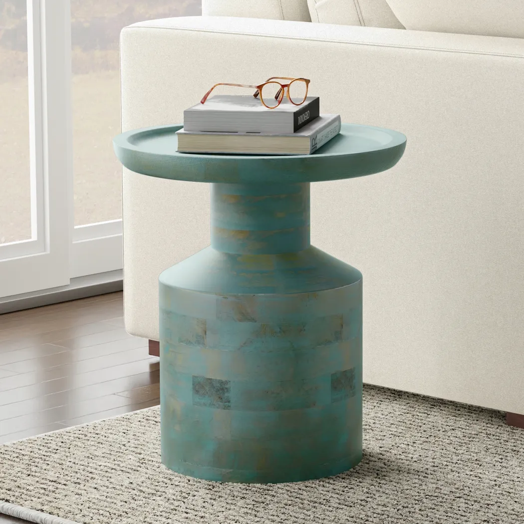 Kadidia Blue End Table - Thumbnail - Image 2