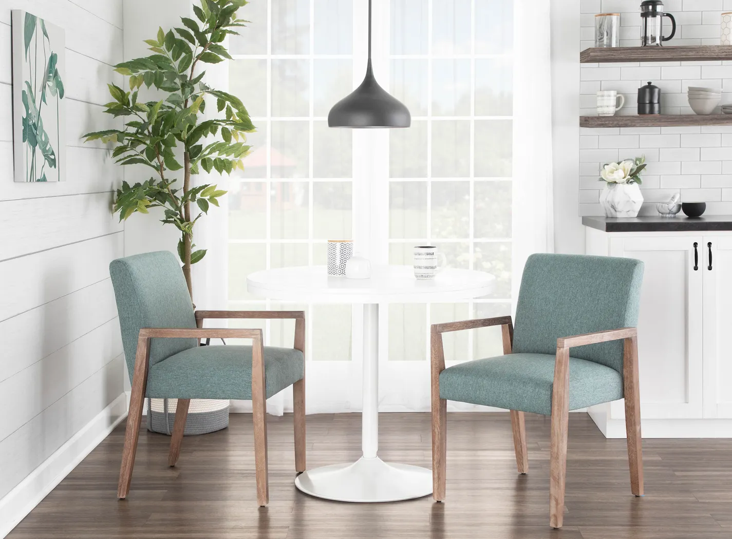 Kadleston II Teal Arm Chair, Set of 2 - Thumbnail - Image 8