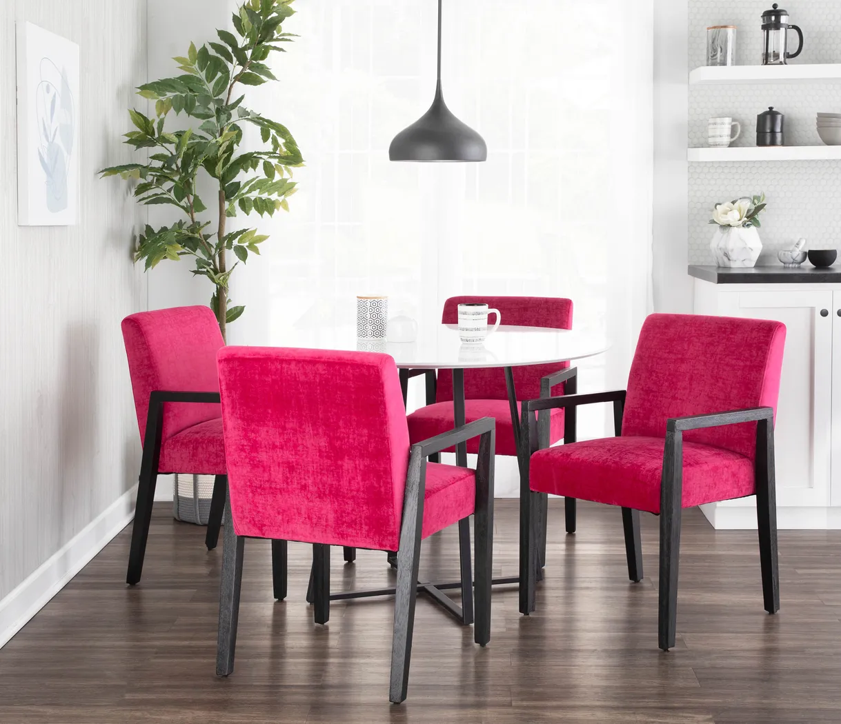 Kadleston Pink Arm Chair, Set of 2 - Thumbnail - Image 8
