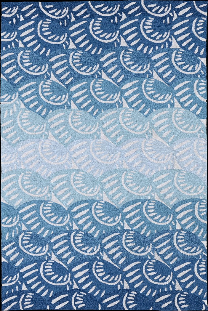 Kahili Blue 7'6 x 9' Indoor/Outdoor Rug - Thumbnail - Image 1